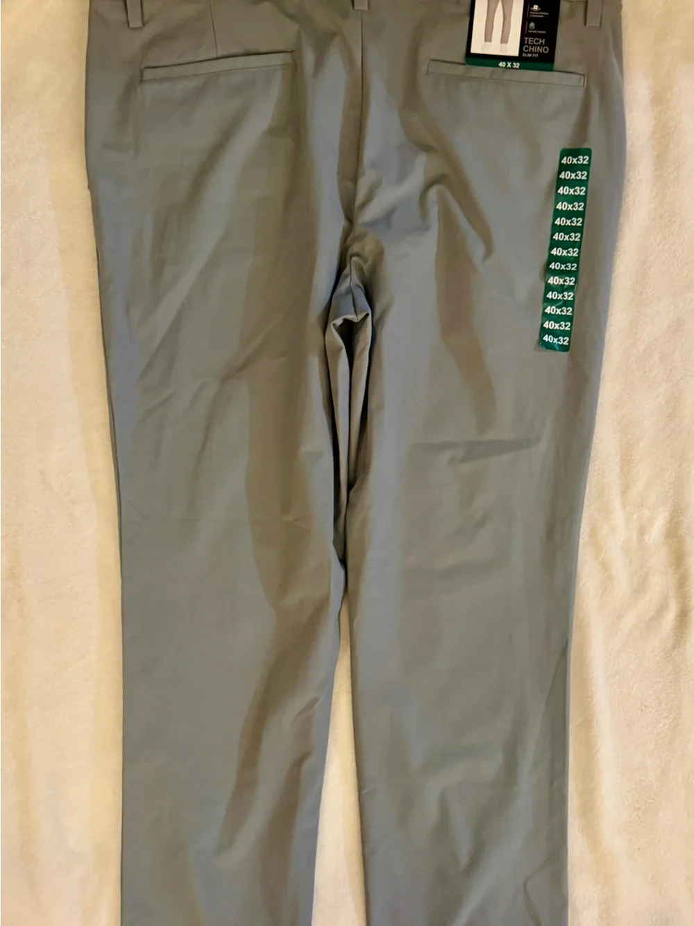NEW Dockers Men's Tech Chino Slim Fit Pants Gray Size 40x32